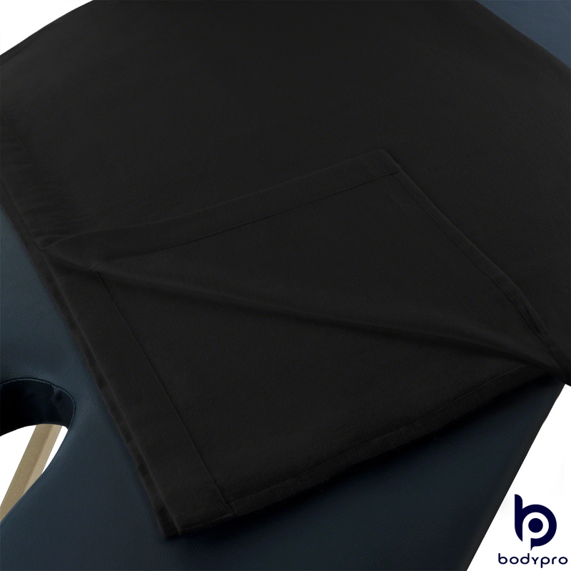 Oversized 100% Brushed Cotton Draping Flat Sheet Black