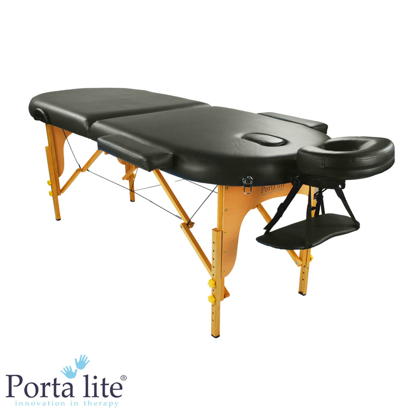 Porta-Lite Oval Portable Massage Table Black