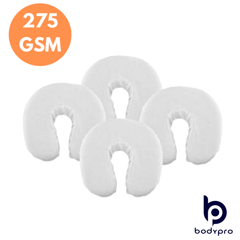 Fitted Face Rest Cradle Covers - 275gsm Premium Quality (Pack of 4) White