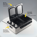 Deluxe Multifunction Hot Stone Heater & Oil Warmer Combo with LED Display