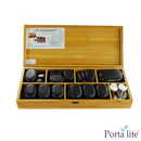 64 Piece Hot Stone Massage Set with Bamboo Presentation Box