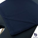 Oversized 100% Brushed Cotton Draping Flat Sheet Navy
