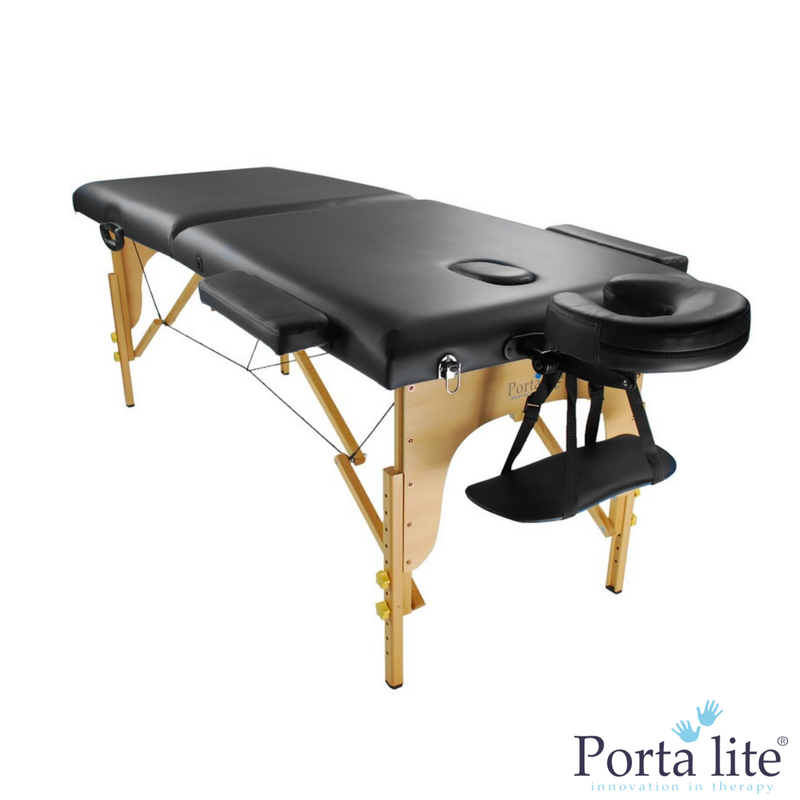 Porta-Lite Classic Portable Massage Table Black